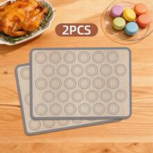 1pc/2pcs/4pcs Macaron Silicone Baking Mat Set, Reusable Non-Stick Baking Mat, Heat-Resistant Silicone Oven Liner, Pastry & Cookie Baking Mat, Perfect For Macarons, Cookies, Pastries, Cakes And Bread, Back To School, Christmas, Thanksgiving - View 14