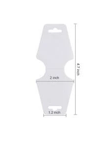 25/50/100/200pcs Jewelry Display Cards, Necklace Bracelet Hair Tie Storage Holder Packaging Cardboard - View 5
