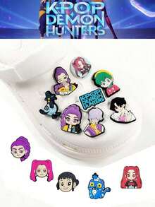 K-Pop DemonHunters Shoe Charms For - Girls Rumis Zoeys Mira Shoe Flowers, PVC Accessories, DemonHunters Wholesale - Multicolor - View 1