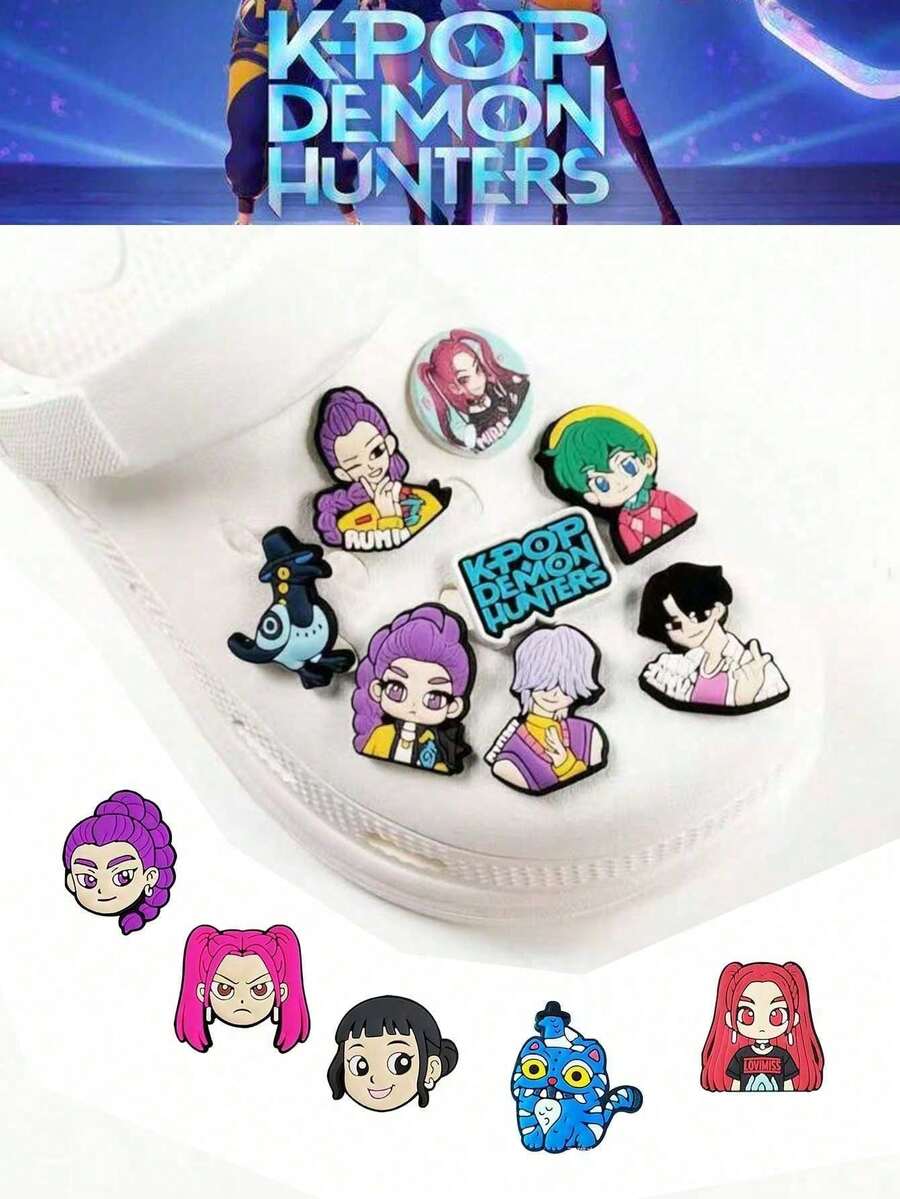 K-Pop DemonHunters Shoe Charms For - Girls Rumis Zoeys Mira Shoe Flowers, PVC Accessories, DemonHunters Wholesale - Multicolor - View 1