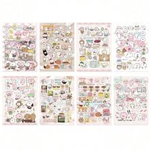 8pcs Rabbit Cutout Stickers, High Aesthetic Healing Cute Cartoon Decorative Desktop Collage Material, Waterproof Stickers - Multicolor - View 6
