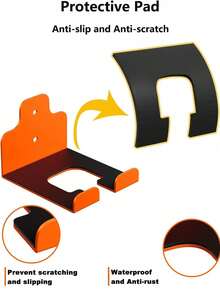Heavy Duty Metal Trimmer Hook - Wall Mounted Trimmer Rack, Suitable For Garage, Lawn And Hedge Trimming Tool Storage Hook, Multi-Function Hook - Multicolor - View 7