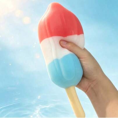 1pc Giant Realistic Ice Cream TPR Squeeze Toy, Stress Relief Squishy, Crunchy Squishy , Classroom Dumpling Squishy Fidget Toy, Slushy Squishy