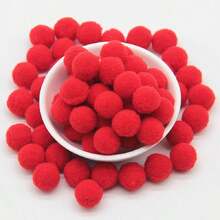 10/15/20/25/30/40/50mm Fluffy Mini Pom Poms, Christmas Red Plush Balls, Mixed Color Soft Fur Balls, Handmade Clothing, Wedding Decoration, DIY Pom Poms, Felt Balls, Sewing Craft Accessories - PM - View 19