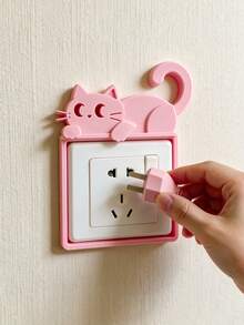 Cute Cat Switch Cover, Personalized Cartoon Cat Switch Frame, 3D Printed Home Indoor Wall Switch Creative Decorative Sticker Ornament - Multicolor - View 4