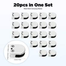 Heavy‑Duty Stainless Steel Glass Fence Clips, With Firm Mounting Screws, Suitable For Indoor Outdoor Square Post Installation - C - View 2