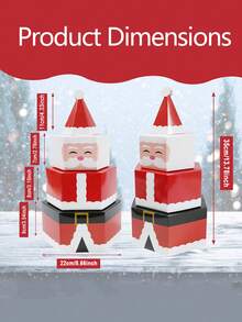 1pc Santa Claus Hexagonal Stackable Box - Suitable For Christmas Party Home Decor, Christmas Gift Packaging, New Year Party, Christmas Souvenirs, New Year Party, Winter Theme Party, Etc. - One Size Fits All - View 3