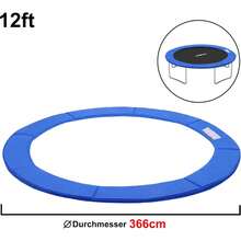 Blue Replacement Trampoline Spring Surround Pad, Foam Edge Protection Cover, Universal Trampoline Accessories Fit 12ft Trampoline Frame - Blue Colour - View 2