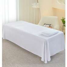 Ga trải giường massage TOEDO màu trơn cho salon làm đẹp và spa, vỏ bọc giường massage thân thiện với da có lỗ - Nhiều màu - Xem 1