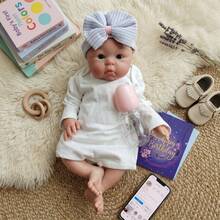 18 Inch Silicone Reborn Baby Girl Awake Baby Soft Touch Reborn Baby Doll For Children Birthday Gifts(Anatomically Accurate) - Silicone Girl - View 10