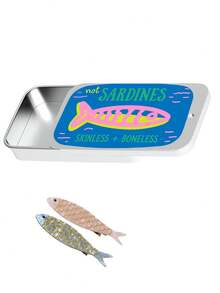 Creative Sardine Can Hair Clip Set, Sardine Storage Box, Sardine Hair Clip, Hair Accessory, Sardine Can Container, Small Accessory Storage Box, Daily Decorative Gift - Multicolor - View 13