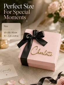 Personalized Gift Box With Lid, Customized Name Gift Box, Personalized Text Wedding Gift Box, Personalized Magnetic Folding Storage Box, Bridesmaid Gift Box, Groomsman/Bridesmaid Box/Bridesmaid Invitation Box/Chief Bridesmaid Box/Wedding - Multicolor - View 2
