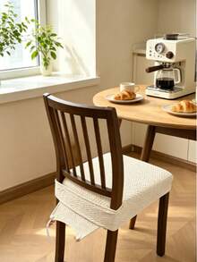 1pc Chair Cushion Cover, Non-Slip Dining Chair Cover, Soft Plaid Pattern, Elastic Chair Cover, Solid Color Stool Seat Cushion Cover, Dining Chair Seat Cover, Dining Chair Cover, Dining Chair Cover, Room Decor, Suitable For Office And Home Chairs - Multi-color - View 9