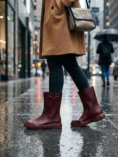Botas de lluvia para dama. Usos recomendados: Especialmente diseñadas para días lluviosos, caminatas urbanas, jardinería y actividades al aire libre.
