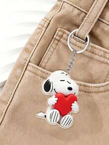 SNOOPY 2件組幸運龍史努比鑰匙圈套組，生肖龍 Cosplay 與愛心抱抱史努比鑰匙圈，多功能汽車鑰匙與手提包裝飾，休閒時尚配件與節日禮物 - 彩色 - 查看 7