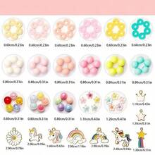 Macaron Color 3-Style Mixed Beads & Purple Mermaid Set, Handmade Bracelet Necklace Earrings Jewelry DIY Making, Creative Craft Materials & Accessories - Multicolor - View 9