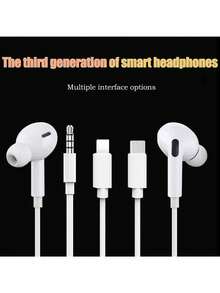 Earphone In-Ear Berkabel dengan Konektor Lightning Kompatibel dengan Apple, Kompatibel dengan iPhone, Kontrol Jarak Jauh Musik, Panggilan, dan Volume Terintegrasi, Kompatibel dengan iPhone 14/13/12/11/XR/XS/X/8/7/SE, Kompatibel dengan Galaxy S23/S22/S21/S20/Ultra Note 10/20, Earphone Berkabel untuk Ponsel - View 5