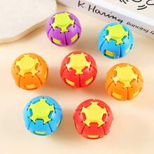 1pc Transformable Rotating Fidget Stress Ball, One-Click Transformable Handheld Toy, Suitable For Teens, Relieve Anxiety, Halloween, Christmas Gift Bag Filler, Portable Desktop Small Gift - Multicolor - View 7