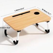 Portable Foldable Laptop Desk Tray With Cup Holder, For Bed/Sofa/Floor, Multipurpose Laptop Table Stand For Meal And Work, Suitable For Small Space - Multicolor - View 12