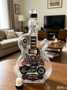 New Whiskey Bottle Guitar Shaped Luxury Cross-Border Same Style Empty Liquor Bottle Personalized High Borosilicate Glass Whiskey Small Bottle - View 4