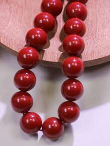 1pc Muslim Prayer Beads, Red Tasbih Beads With Woven Tassel, Islamic Decorative Gift, Suitable For Men And Women - Multicolor - View 7