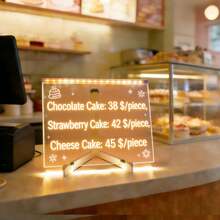 Multifunctional LED Information Board - 11.8 X 7.9 Inch Illuminated Erasable Sign, With Adjustable Stand, Acrylic Panel For Marker Writing, Suitable For Office/Conference Room/Retail Display - Warm white light - View 10