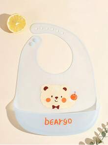1pc Lightweight Silicone Baby Bib, Portable Dust-Proof, Water-Proof, Oil-Proof, Stain-Resistant, Silicone Material - Multicolor - View 14