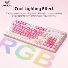AULA Wireless Keyboard And Mouse Set RGB Backlit Tri-Mode Bluetooth 2.4G Gaming Mouse Computer Keyboard Compatible With PC Laptop Mac - View 5