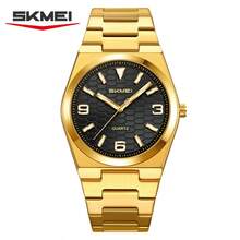 Skmei 2761 男士石英合金手錶 商務運動風 防水奢華腕錶 - 金色 - 查看 9