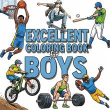 GDTME A Coloring Book About Boys' Hobbies: Suitable As A Thanksgiving, Birthday Or Graduation Gift, Great For Girlfriends, Family Or Friends, Cover With Pearl Effect, 120g Thick Inner Pages, Size 7.9x7.9 Inches - Boy's Hobbies - View 11