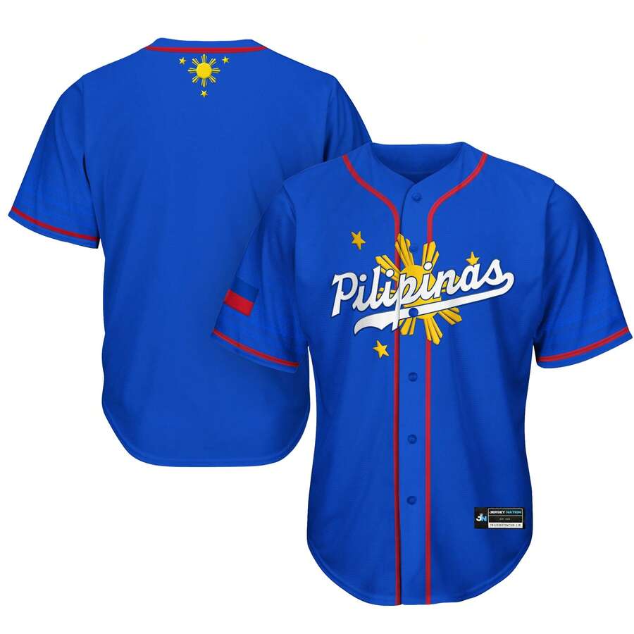 P Hilippines Three Stars & A Sun' Baseball Jersey - 1 - View 1