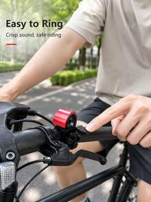 1pc Bicycle Bell, Mini Aluminum Alloy Bike Handlebar Bell, 90dB Loud Clear Safety Warning Bell, Easy Install Cycling Warning Horn, Suitable For Mountain And Road Bikes, Rust-Proof Compact Bicycle Accessory, Suitable For Adult Outdoor Cycling - Multicolor - View 5