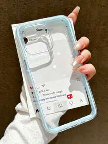 Phone Case: Apple Smart Fashion Phone Case, High-End Texture, 3-In-1 Thickened Material, Colorful Solid Color Frame, Personalized Creative Pink/White/Black/Blue/Green, Minimalist Anti-Drop Full Coverage Transparent Feel, Suitable For Apple 18/18Pro/18promax/17/17Pro/17Promax/16PRO/16PROMAX/16/15PROMAX/14/14PROMAX/13/12/12PRO/11/11PROMAX/15PRO/13PRO/14PLUS, Colorful Phone Case - Baby Blue - View 1