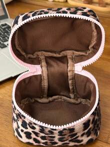 Tas Bahu Motif Pink/Macan Tutul Dua Sisi, Satu Tas dengan Dua Gaya Pemakaian, Versi Tote Kapasitas Besar, Termasuk Tas Penyimpanan - MultiWarna - View 3