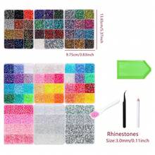 86000PCS Bedazzling Kit With 9 Boxes, Flatback Resin Rhinestones, Multicolor Sparkling Gems Set For Nail Art, Crafts, Clothing, Fabric, Phone Case - Multicolor - View 2