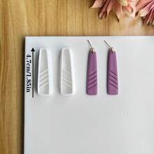 1pc/2pcs/3pcs Bohemian Style Rhombus Soft Clay Earring Mold, Handmade DIY Jewelry Making, Suitable For Chain Link Clay Earring Craft Supplies - White - View 10