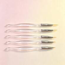 Transparent Crystal Special‑Shaped Nail Brush,Ergonomic Handle For Less Hand Fatigue - White - View 7