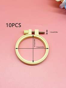 10pcs Natural Bamboo-Like Plastic Embroidery Hoops, 7.3-20.2cm Multiple Sizes Cross Stitch Hoop Set, Minimalist Portable DIY Craft Supplies, Classic Natural Style, Suitable For Embroidery, Cross Stitch, Quilting And Home Decor - Imitation Bamboo Embroidery Hoop - View 15