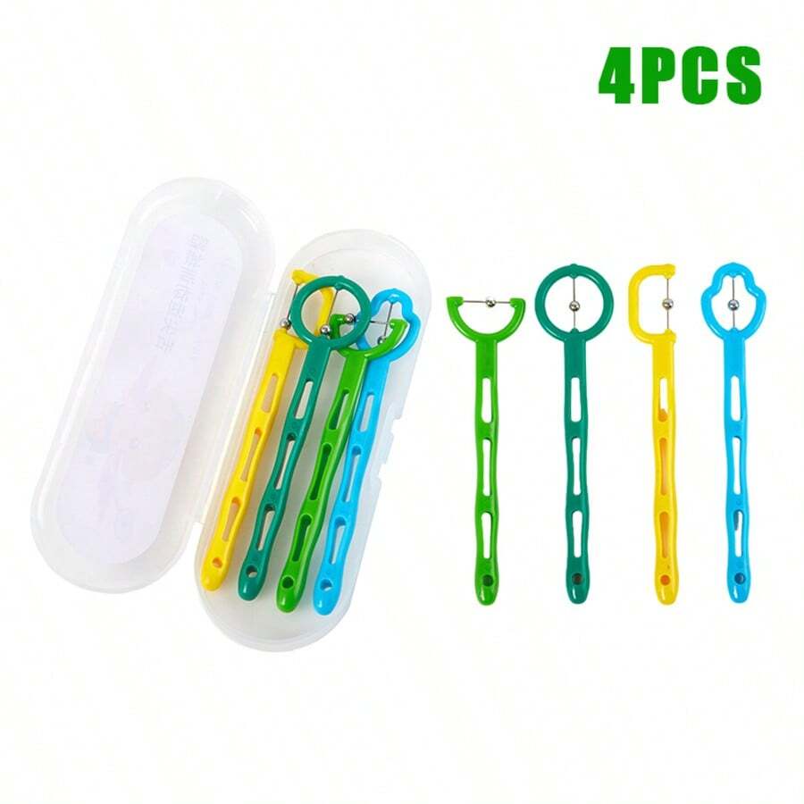 Bộ 4/3/1 dụng cụ nâng cạnh đầu lưỡi tập luyện cơ miệng, hộp nhựa hình ngẫu nhiên - Nhiều màu - Xem 1