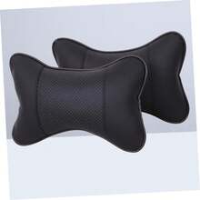 Almohada cervical para coche, de diseño ergonómico, transpirable, con soporte cómodo, adecuada para usar en coches, durante viajes y en casa, color negro. - 1 - Ver 7