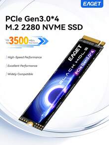 EAGET SSD M.2 NVMe PCIe Gen3.0*4 Spesifikasi 2280 3500MB/S Performa Tinggi Solid State Drive Internal Mendukung NVMe2.0 Cocok Untuk Komputer - View 1