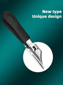 1 Set Thick Nail And Inlaid Nail Trimmer, Heavy Duty Stainless Steel High Precision Nail Clipper With Safety Soft Grip Handle And Ultra-Sharp 25° Beveled Blade, Designed For Elderly, Anti-Splatter Nail Clipper - A - View 3