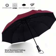 Double Wind Resistant Strong Automatic Open&Close Folding Canopy 10 Rib Umbrella - Multicolor - View 8