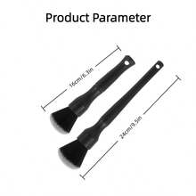 2Pcs Car Interior Detailing Brush Set - Soft Bristle Cleaning Tools For Air Vents, Dashboard & Crevices, Dual Size For Deep Dust Removal - A - View 3