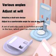 1pc 360° Rotatable Metal Phone & Tablet Stand, 4 Colors Available, Stable & Anti-Slip Design, Adjustable Angle, Portable Foldable, Suitable For Desk, Office, Outdoor Camping, Watching Movies - Multicolor - View 8