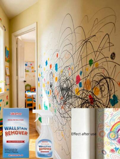 Wall Stain & Mold Remover, Universal For Kitchen & Bathroom Walls, Gentle & Non-Damaging, Powerful Mold & Grease Removal, Fast Deep Cleaning, No Residue