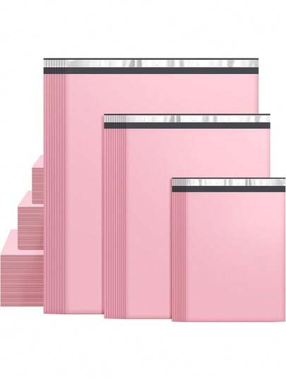 Pink Self-Sealing Courier Bags, Mailing Bags, Assorted Sizes, Waterproof And Tear-Resistant Packaging Bags