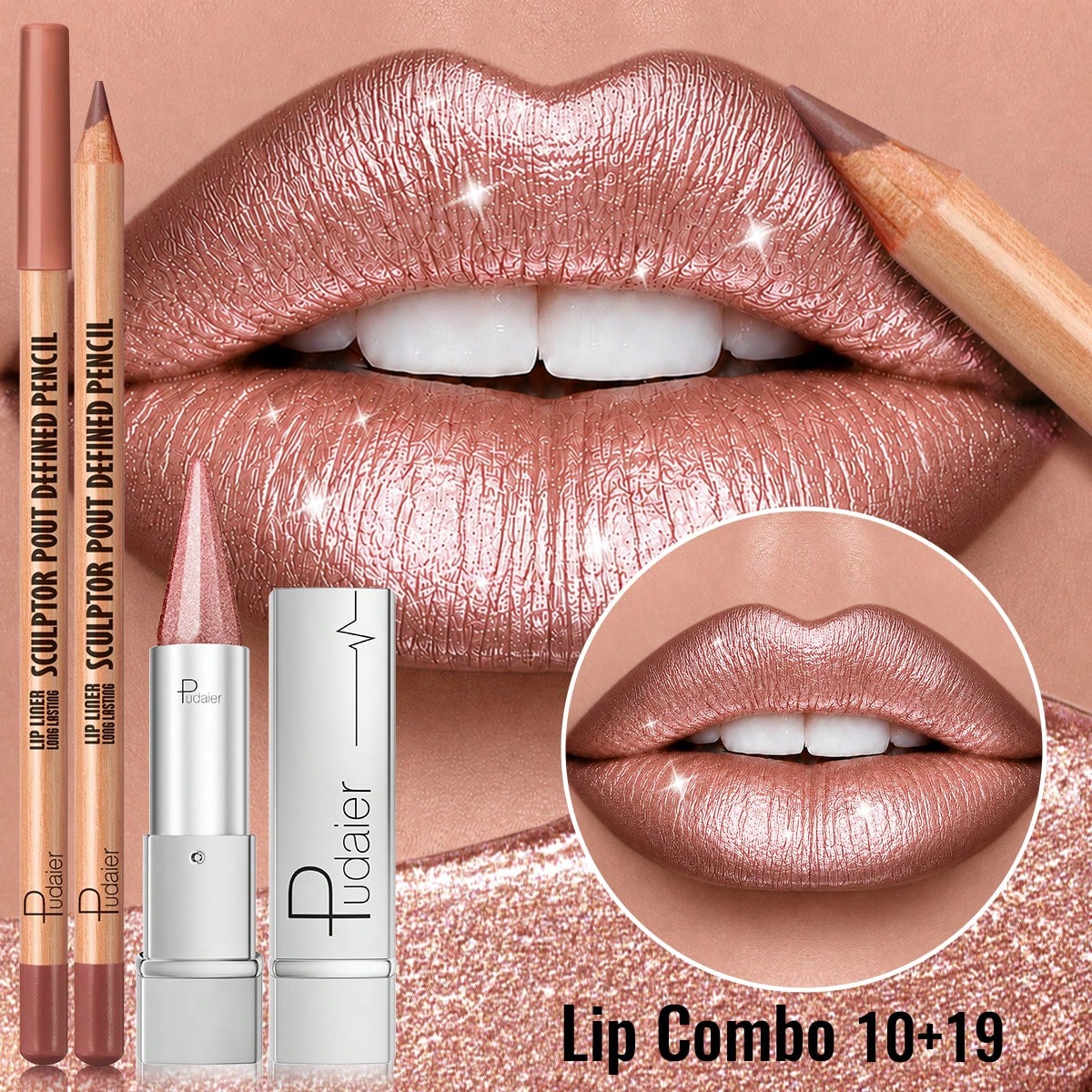 Shein 10+03 Silky Lip Liner & Matte Liquid Lipstick Set - Create Stunning 3D Contours With Precision Lip Liner, Long-Lasting Waterproof & Smudge-Proof Color, Halloween & Christmas Gift - Essential Makeup Tool For Bold & Beautiful Lip Looks! - Image 9