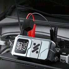 Alat Starter Mobil Portabel, Penguat Aki Mobil dengan Kompresor Udara 150PSI, Pengukur Tekanan Digital & Lampu LED, Paket Daya Starter Darurat untuk Mobil, Sepeda Motor, Sepeda & Bola Olahraga. 14.8V 1500mAh - Wireless - View 13