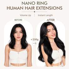 0.7G/S Premium Nano Ring Beads Human Hair Extensions 100% Real Remy Hair Invisible Mini Beads 35G/PACK 18"-24" #99J Wine Red - #99J Wine Red - View 8